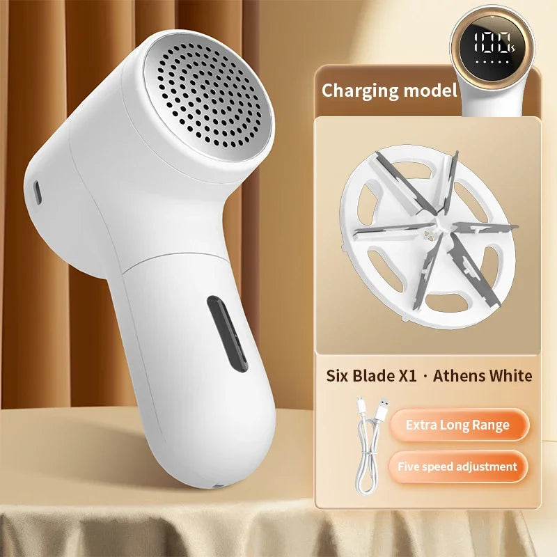 USB Charging Mini Electric Lint Remover Intelligent Digital Display Hairball Trimmer Portable For Sweaters Sofas 5 Gear Shaver