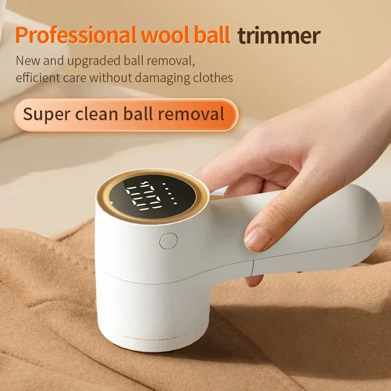 USB Charging Mini Electric Lint Remover Intelligent Digital Display Hairball Trimmer Portable For Sweaters Sofas 5 Gear Shaver