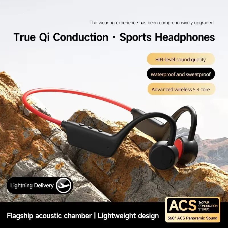 Bone Conduction Headphones Wireless IPX8 Waterproof Swimming Sports Headset Bluetooth 5.4 With Mic For Exercise Fitness 2026