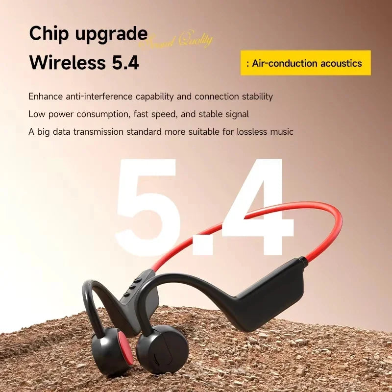 Bone Conduction Headphones Wireless IPX8 Waterproof Swimming Sports Headset Bluetooth 5.4 With Mic For Exercise Fitness 2026