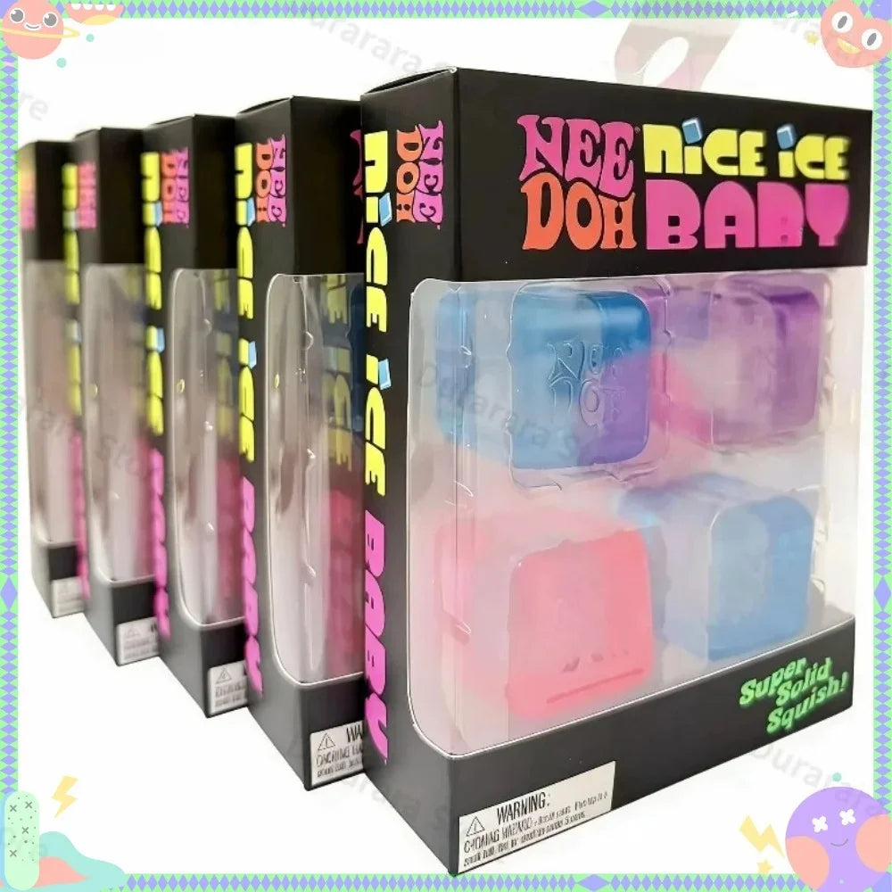 @Needoh Nice Ice Mini Square Shaped Sensory Relief Squishy Relief Fidget  Adults Collectable Stress Venting Decompression
