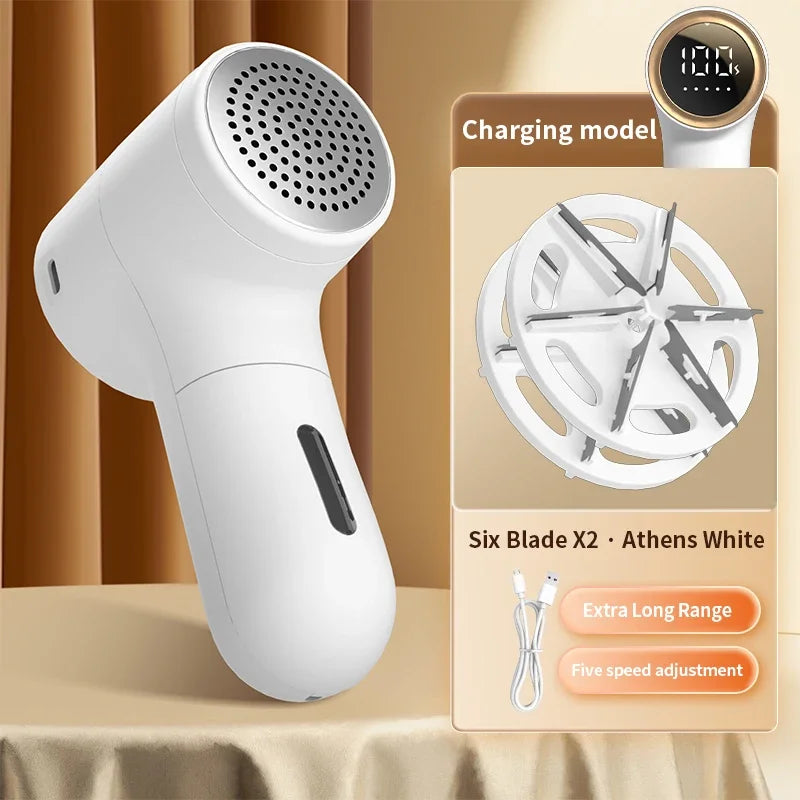 USB Charging Mini Electric Lint Remover Intelligent Digital Display Hairball Trimmer Portable For Sweaters Sofas 5 Gear Shaver