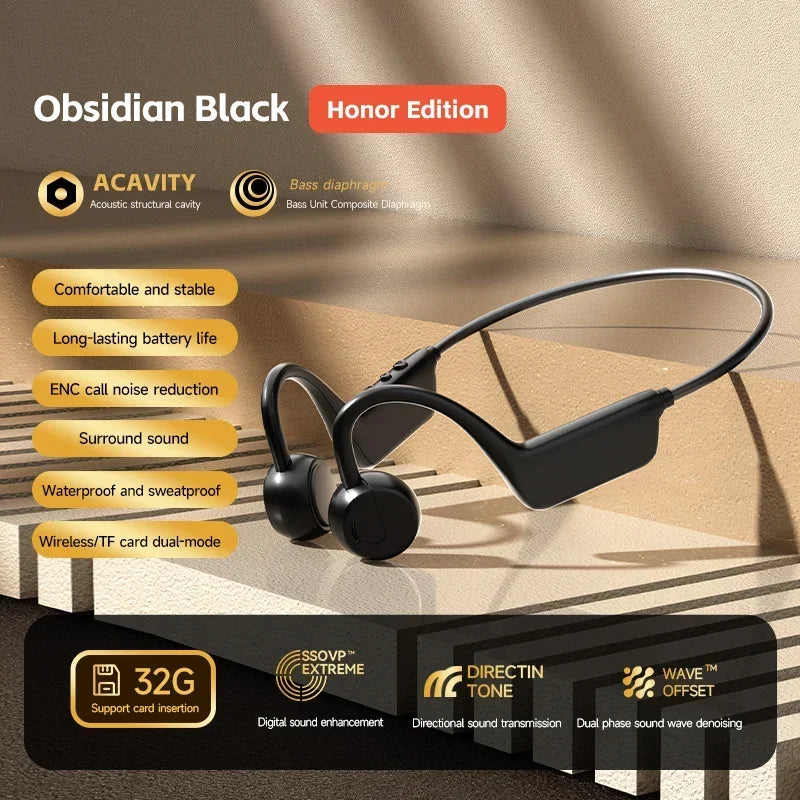 Bone Conduction Headphones Wireless IPX8 Waterproof Swimming Sports Headset Bluetooth 5.4 With Mic For Exercise Fitness 2026