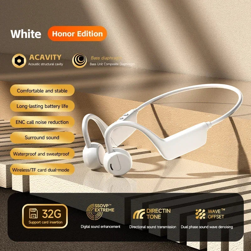 Bone Conduction Headphones Wireless IPX8 Waterproof Swimming Sports Headset Bluetooth 5.4 With Mic For Exercise Fitness 2026