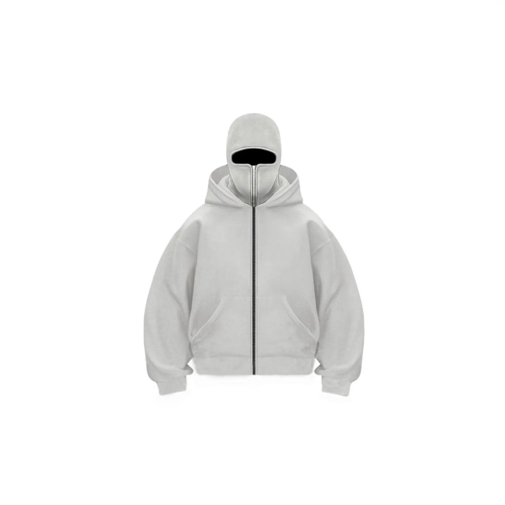 2025 Autumn Men Balaclava Y2K Gothic Harajuku Winter New Item Double Hooded Sweatshirt Men's Hooded Mask Zipper Sportswear Women