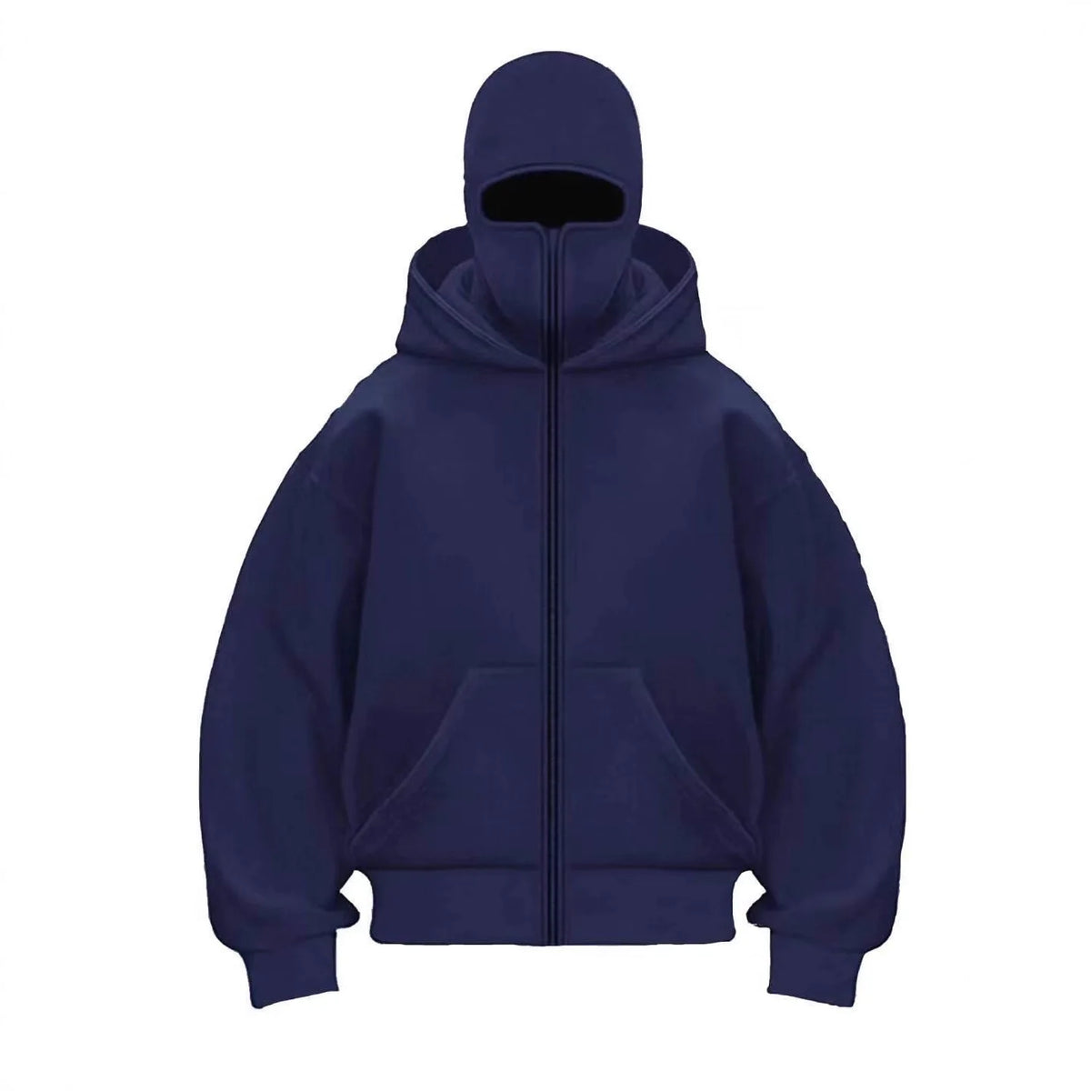 2025 Autumn Men Balaclava Y2K Gothic Harajuku Winter New Item Double Hooded Sweatshirt Men's Hooded Mask Zipper Sportswear Women