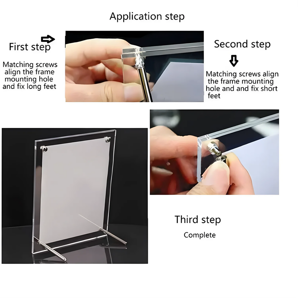 1pcs,Transparent Photo Frame Acrylic Photocard Holder Picture Frame Kpop Album Poster Tag Display Stand Desktop Ornament