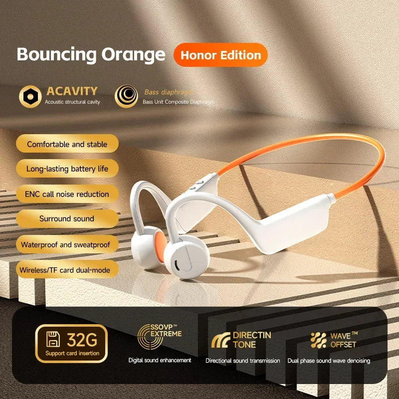 Bone Conduction Headphones Wireless IPX8 Waterproof Swimming Sports Headset Bluetooth 5.4 With Mic For Exercise Fitness 2026
