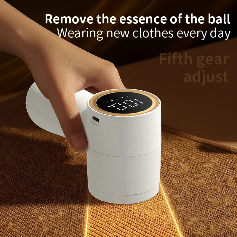 USB Charging Mini Electric Lint Remover Intelligent Digital Display Hairball Trimmer Portable For Sweaters Sofas 5 Gear Shaver
