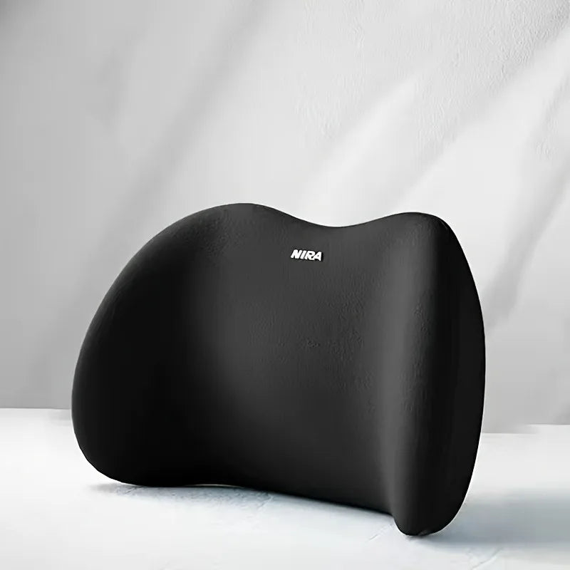 Ergonomic Memory Foam Lumbar Pillow for Office and Bed Sleepers - Comfortable Back Support Cushion with Washable Cover